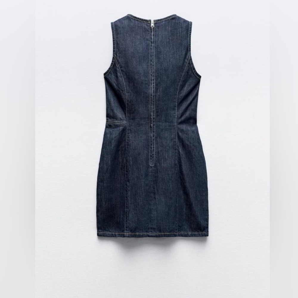 Zara Denim Sleeveless Dress - Picture 4 of 5